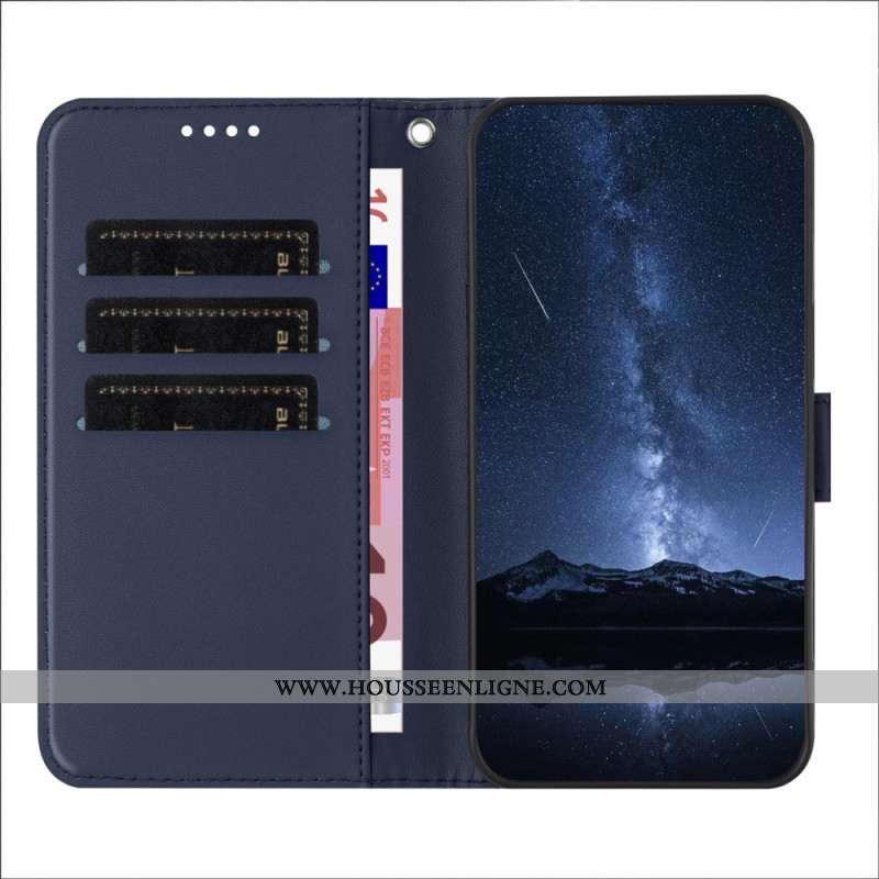 Housse Xiaomi Redmi Note 14 4G Simili Cuir à Lanière