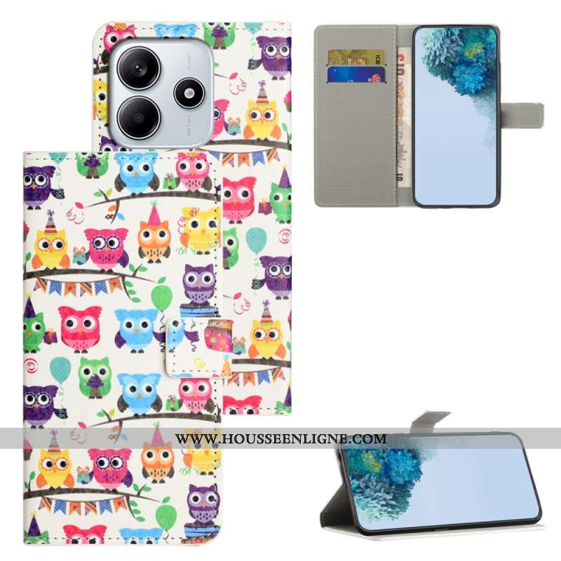 Housse Xiaomi Redmi Note 14 4G Tribu de Hiboux