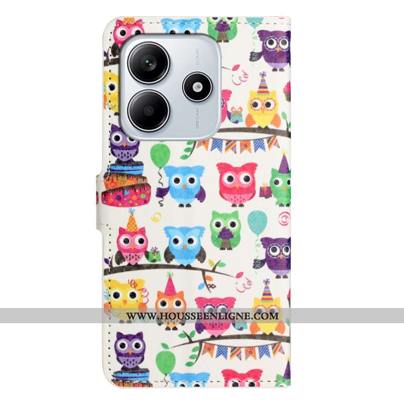 Housse Xiaomi Redmi Note 14 4G Tribu de Hiboux