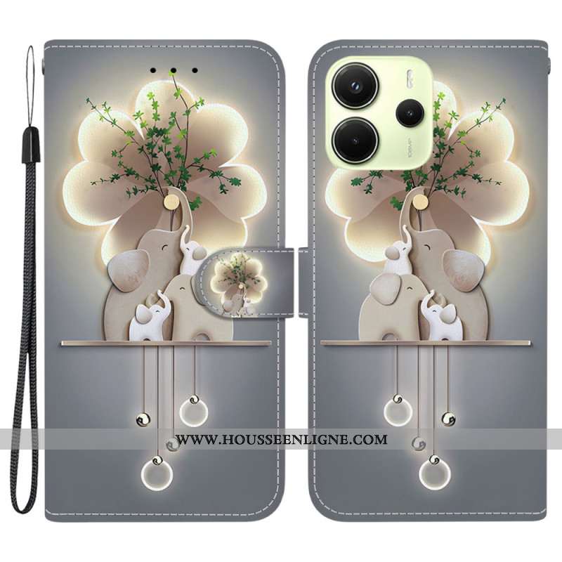 Housse Xiaomi Redmi Note 14 4G Éléphants