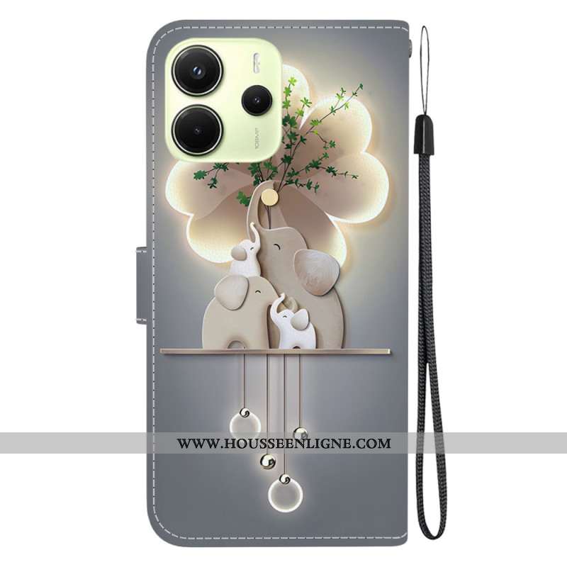 Housse Xiaomi Redmi Note 14 4G Éléphants