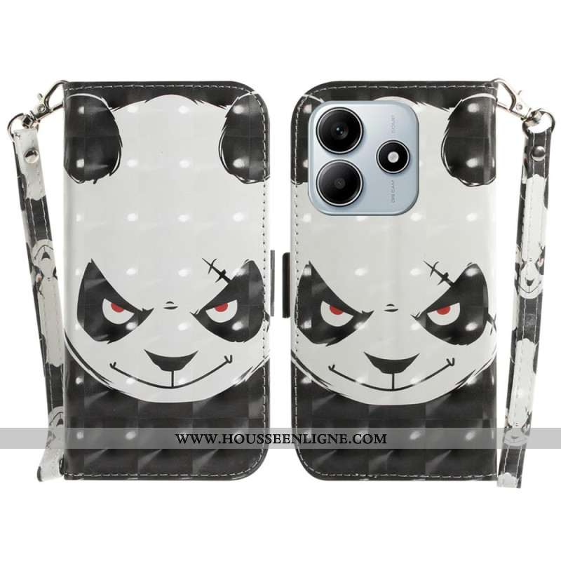 Housse Xiaomi Redmi Note 14 5G Angry Panda à Lanière