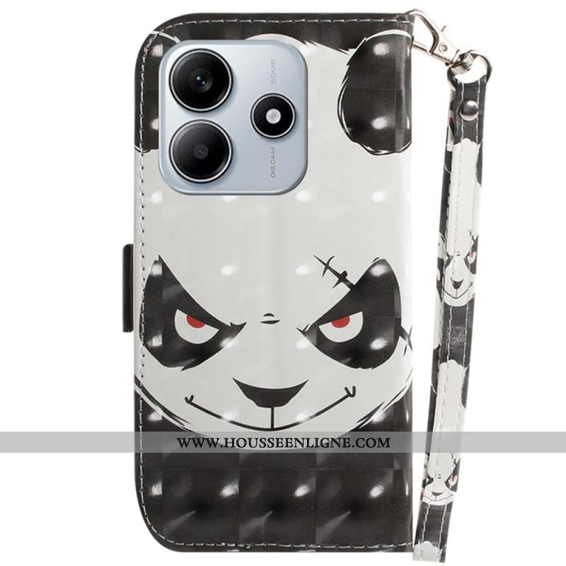 Housse Xiaomi Redmi Note 14 5G Angry Panda à Lanière