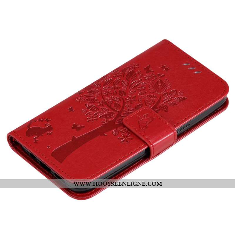 Housse Xiaomi Redmi Note 14 5G Chat et Arbre à Lnaière