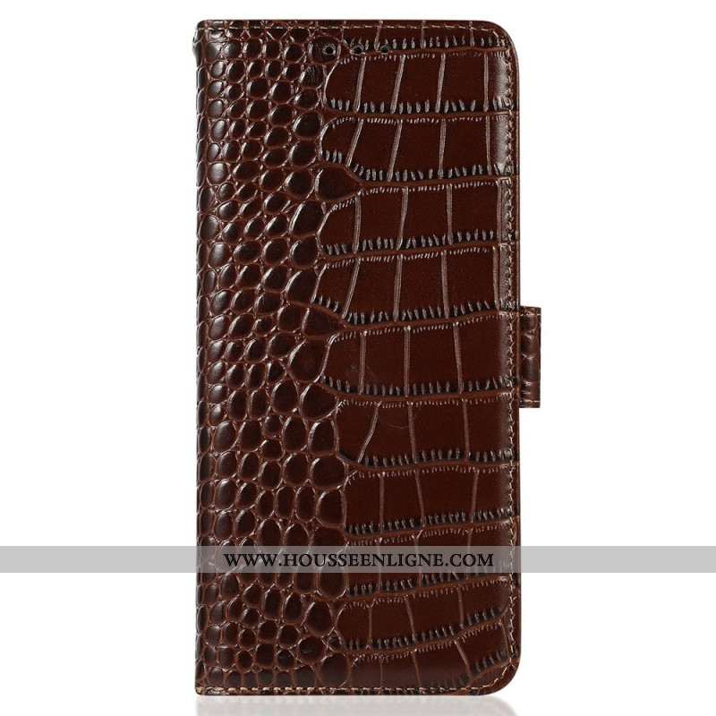 Housse Xiaomi Redmi Note 14 5G Cuir Effet Crocodile