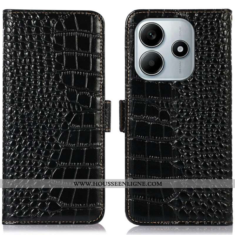 Housse Xiaomi Redmi Note 14 5G Cuir Effet Crocodile
