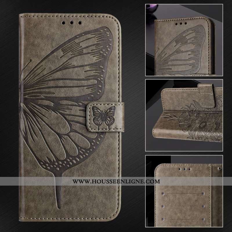 Housse Xiaomi Redmi Note 14 5G Design Papillon à Lanière