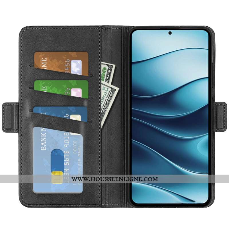 Housse Xiaomi Redmi Note 14 5G Double Fermoir