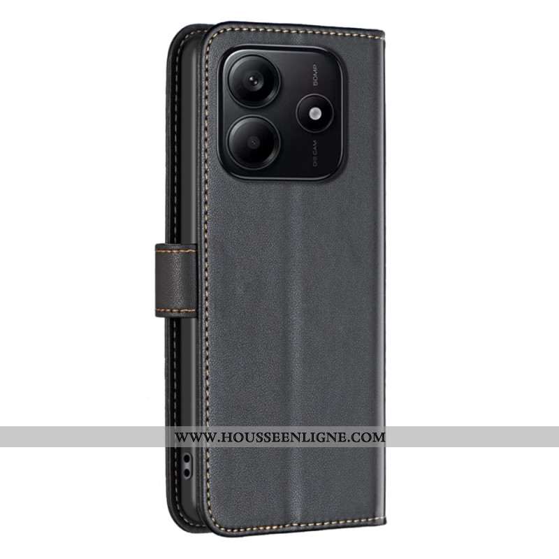 Housse Xiaomi Redmi Note 14 5G Effet Cuir BINFEN COLOR