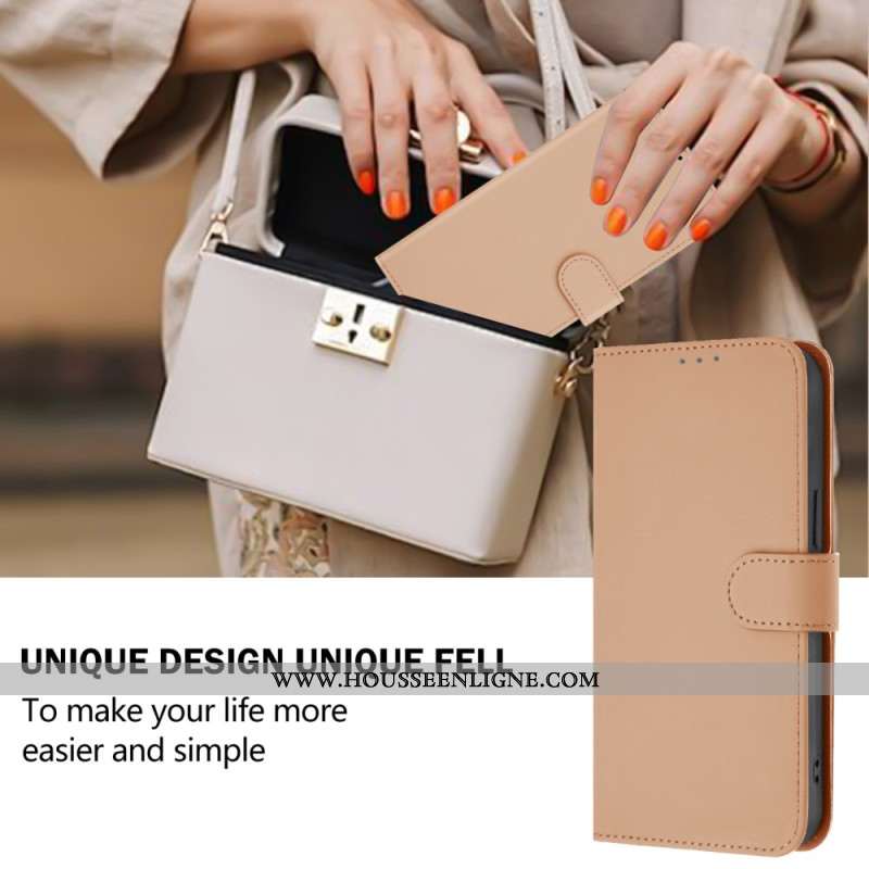 Housse Xiaomi Redmi Note 14 5G Effet Cuir à Lanière