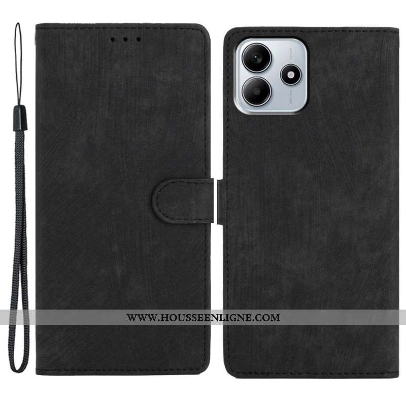 Housse Xiaomi Redmi Note 14 5G Effet Daim à Lanière