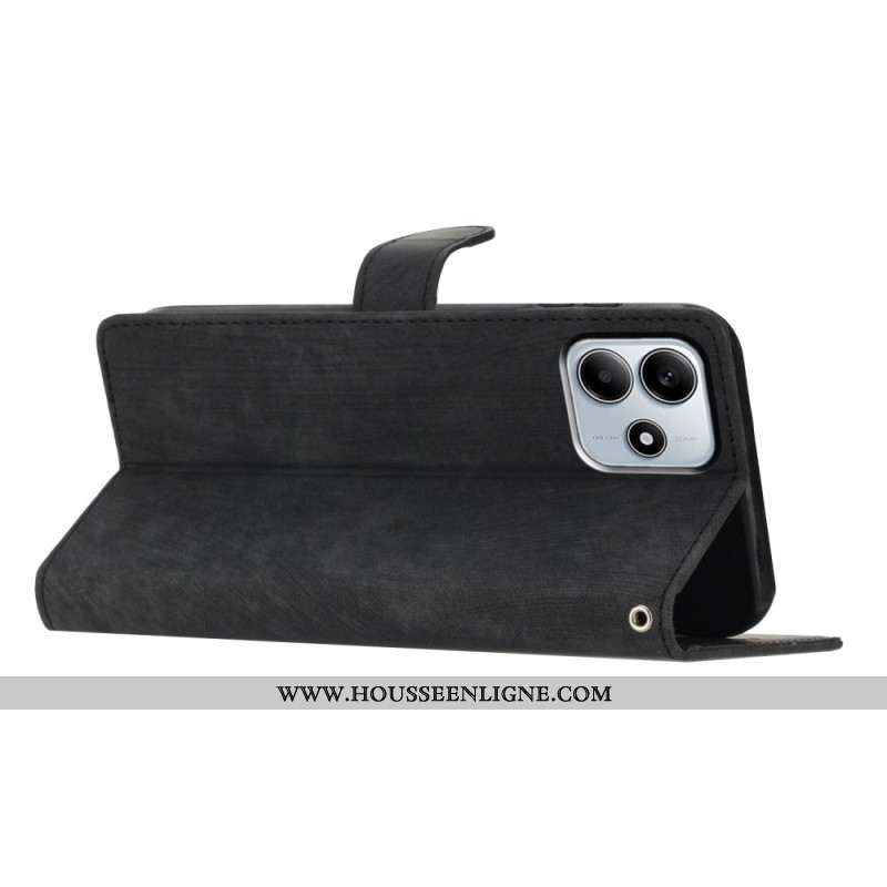 Housse Xiaomi Redmi Note 14 5G Effet Daim à Lanière