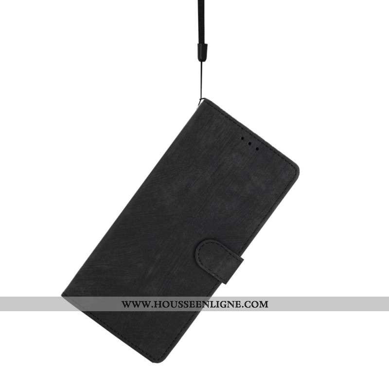 Housse Xiaomi Redmi Note 14 5G Effet Daim à Lanière