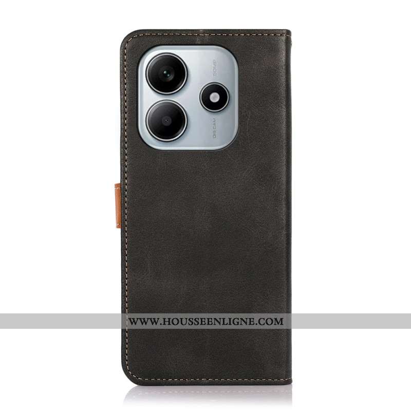 Housse Xiaomi Redmi Note 14 5G Fermoir Doré KHAZNEH