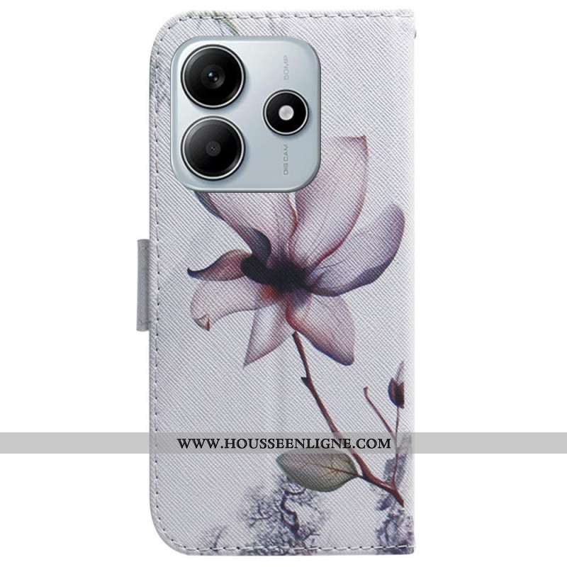 Housse Xiaomi Redmi Note 14 5G Fleur Rose