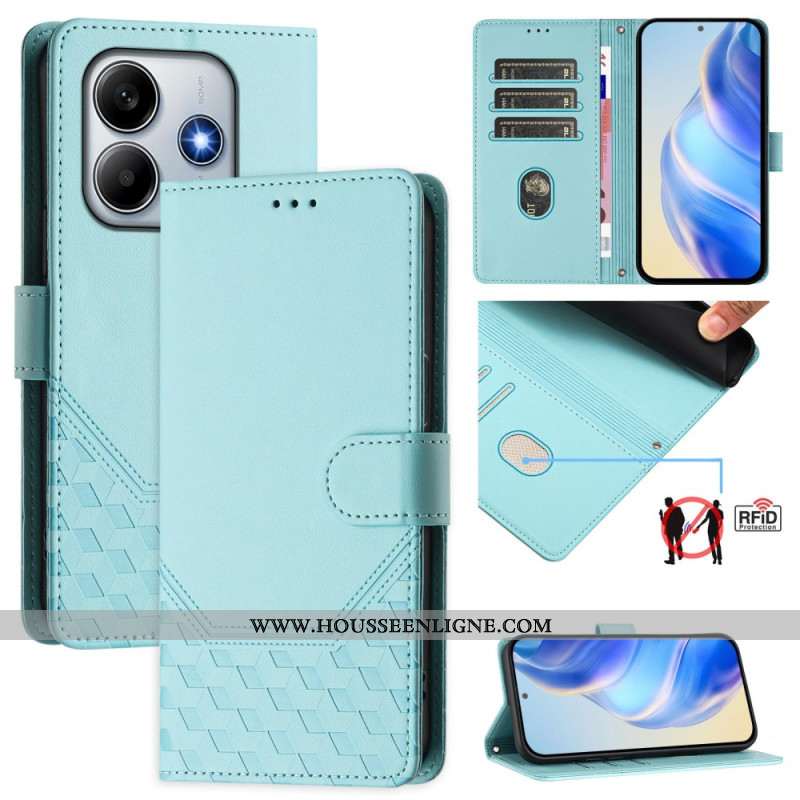 Housse Xiaomi Redmi Note 14 5G Fonction RFID Motif Nid d'Abeille