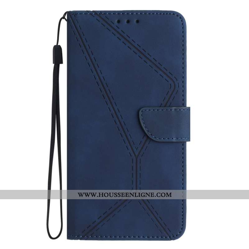 Housse Xiaomi Redmi Note 14 5G Lignes et Tirés à Lanière