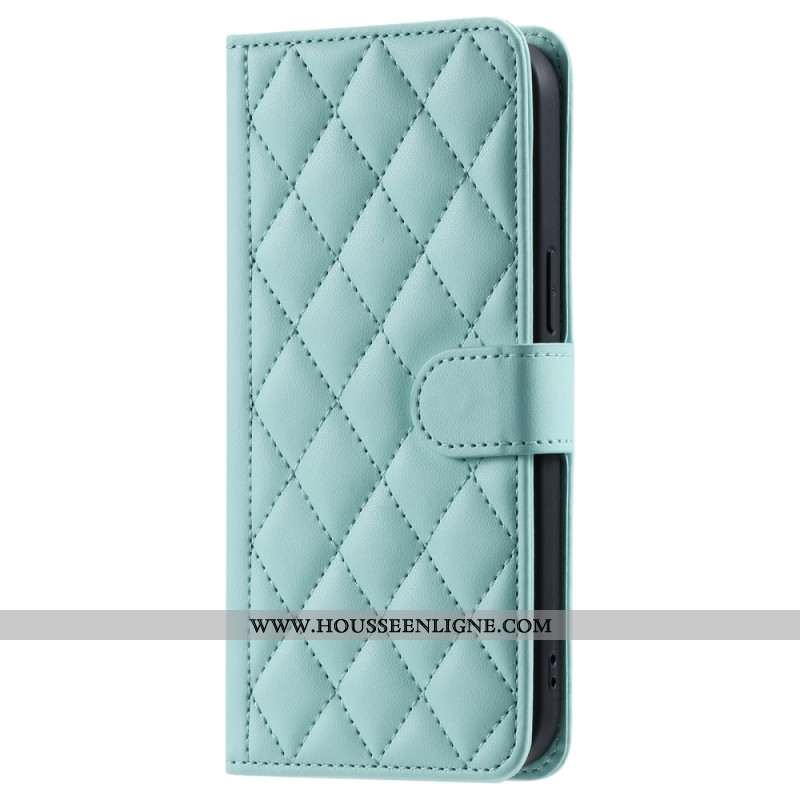 Housse Xiaomi Redmi Note 14 5G Matelassée avec Bandoulière et Lanière