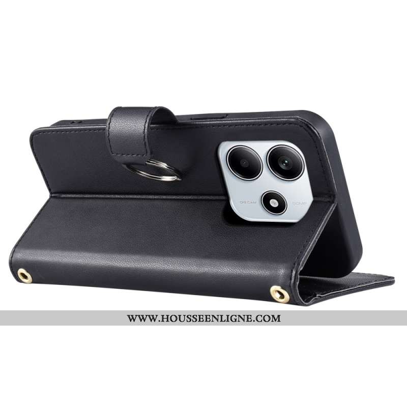 Housse Xiaomi Redmi Note 14 5G Matelassée avec Lanière et Banddoulière