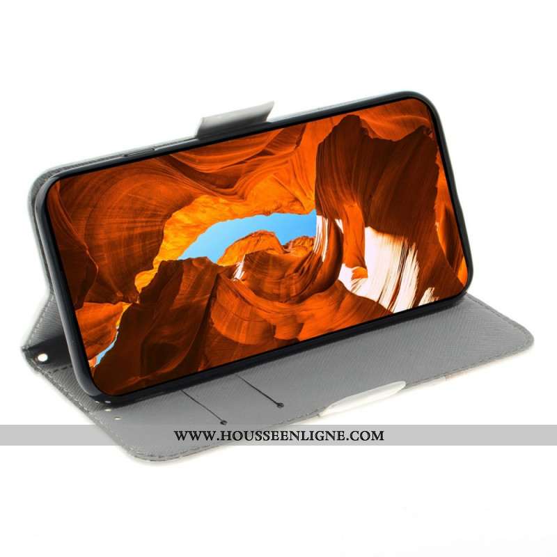 Housse Xiaomi Redmi Note 14 5G Motif Carlin à Lanière