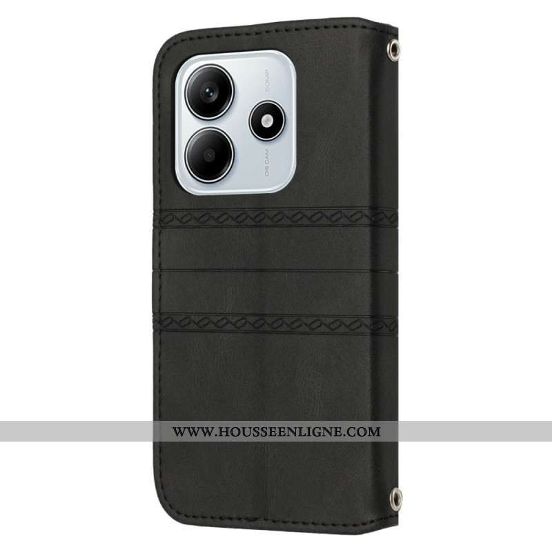 Housse Xiaomi Redmi Note 14 5G Motif Frise à Lanière