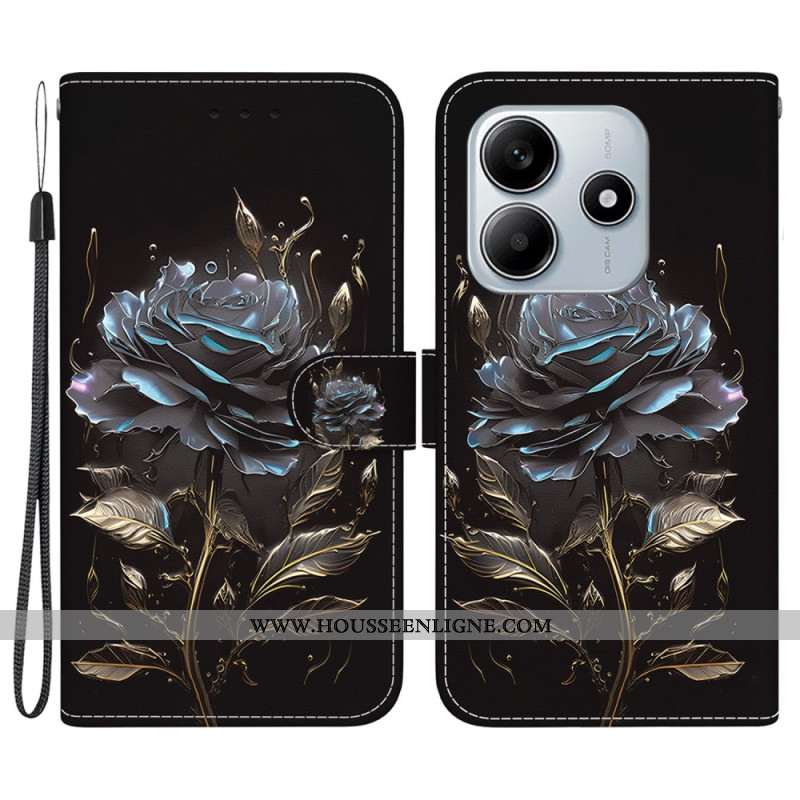 Housse Xiaomi Redmi Note 14 5G Pivoine Noire