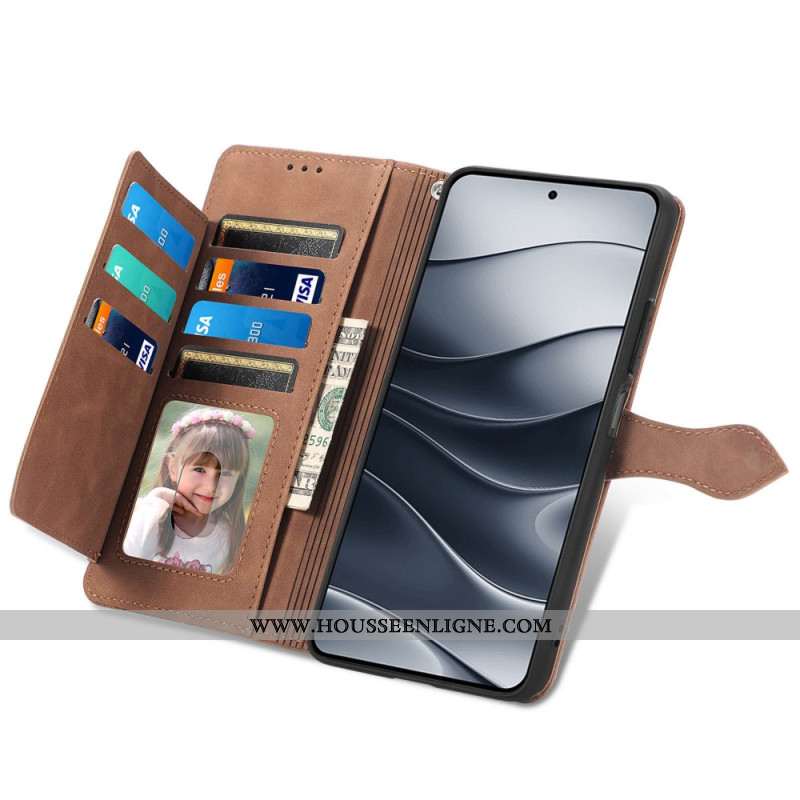 Housse Xiaomi Redmi Note 14 5G Pochette à Fermeture Éclair Motif