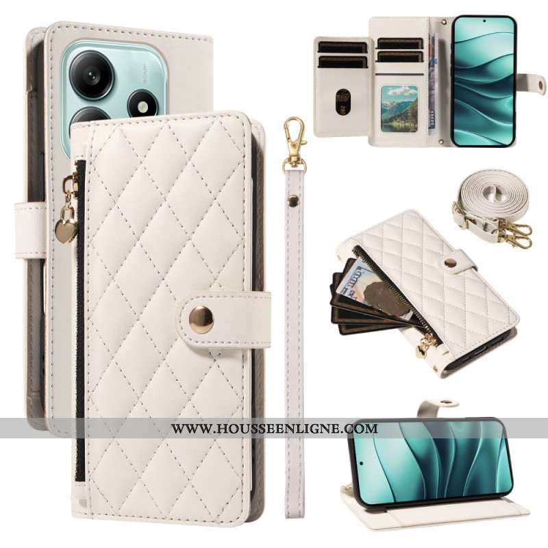 Housse Xiaomi Redmi Note 14 5G / Poco M7 Pro 5G Matelassée avec Sangles