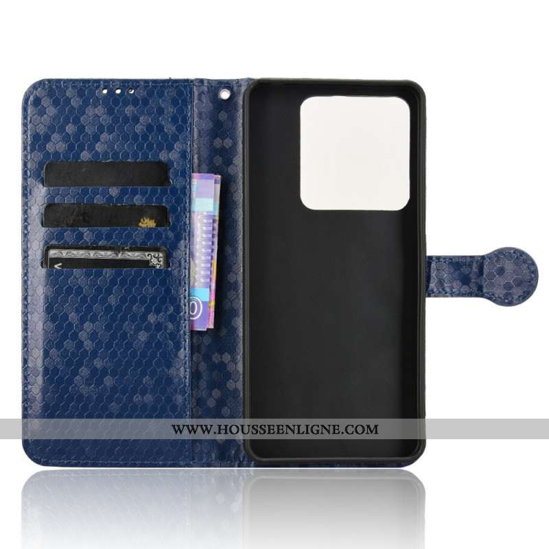 Housse Xiaomi Redmi Note 14 5G / Poco M7 Pro 5G Pointes Brillants à Lanière