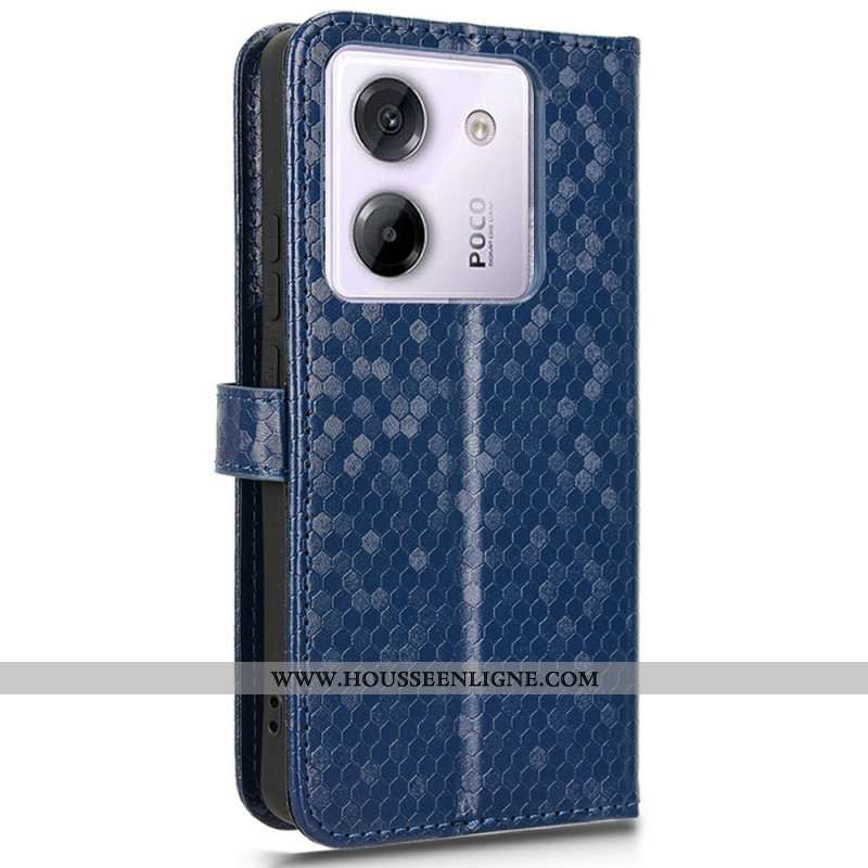 Housse Xiaomi Redmi Note 14 5G / Poco M7 Pro 5G Pointes Brillants à Lanière