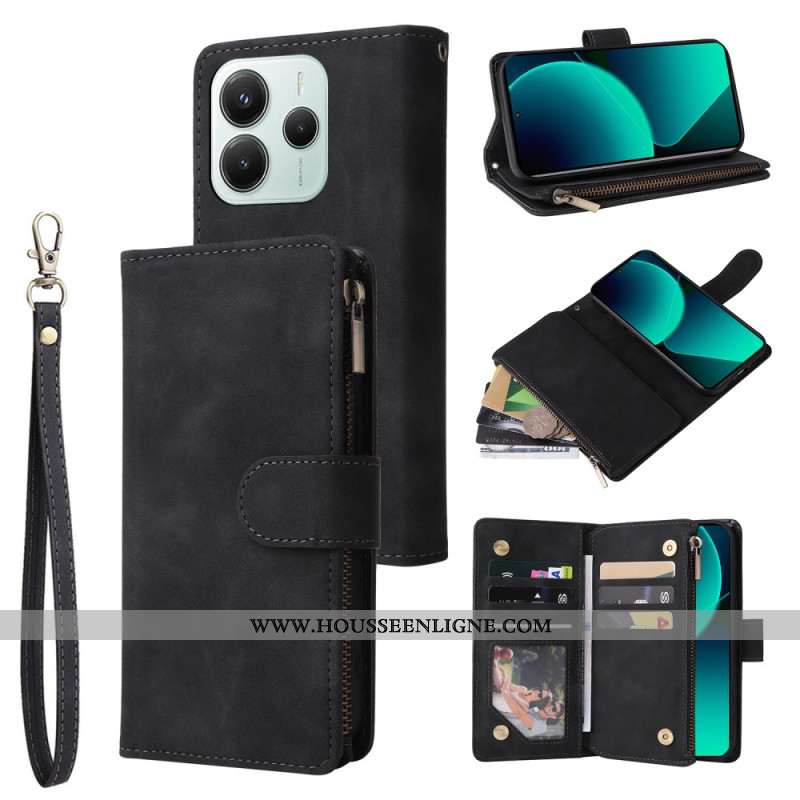 Housse Xiaomi Redmi Note 14 5G Portefeuille Effet Cuir Complet