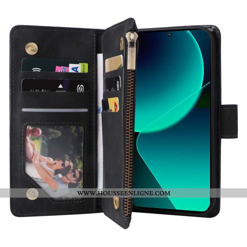 Housse Xiaomi Redmi Note 14 5G Portefeuille Effet Cuir Complet