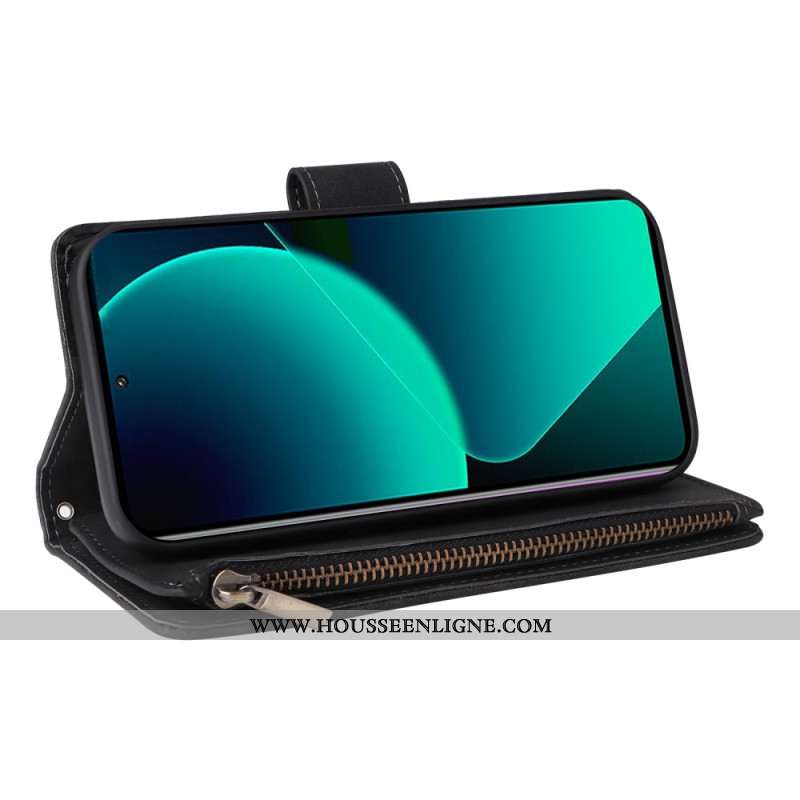 Housse Xiaomi Redmi Note 14 5G Portefeuille Effet Cuir Complet