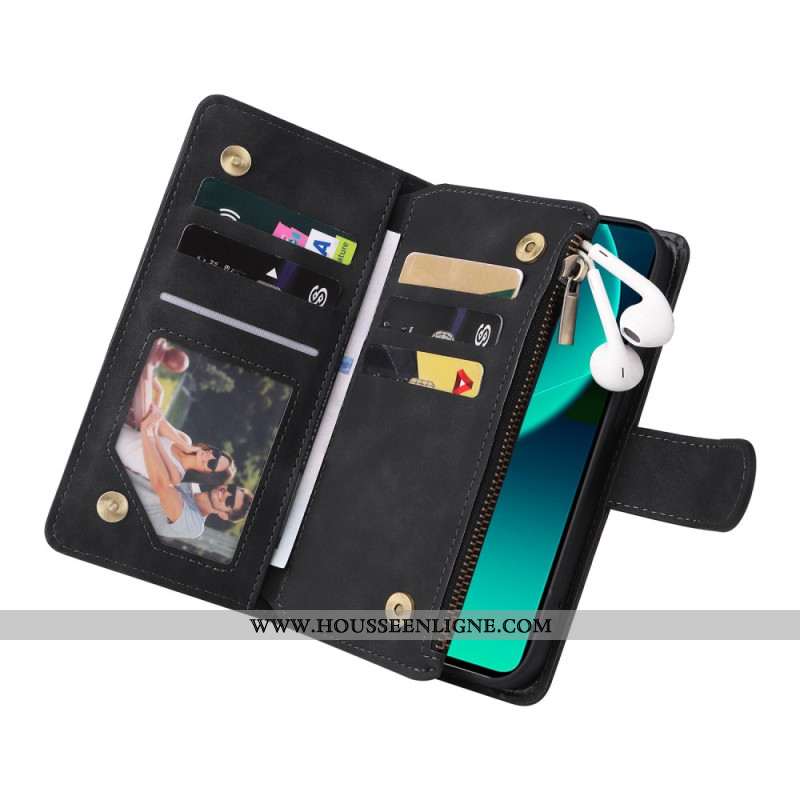 Housse Xiaomi Redmi Note 14 5G Portefeuille Effet Cuir Complet