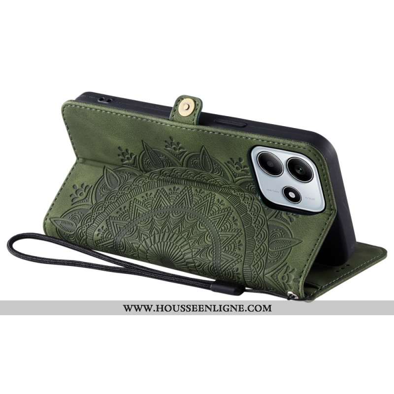 Housse Xiaomi Redmi Note 14 5G Portefeuille Mandala
