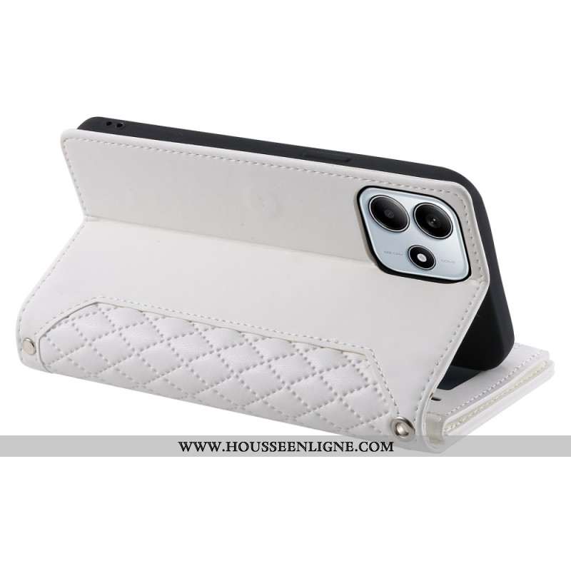 Housse Xiaomi Redmi Note 14 5G Portefeuille Matelassé