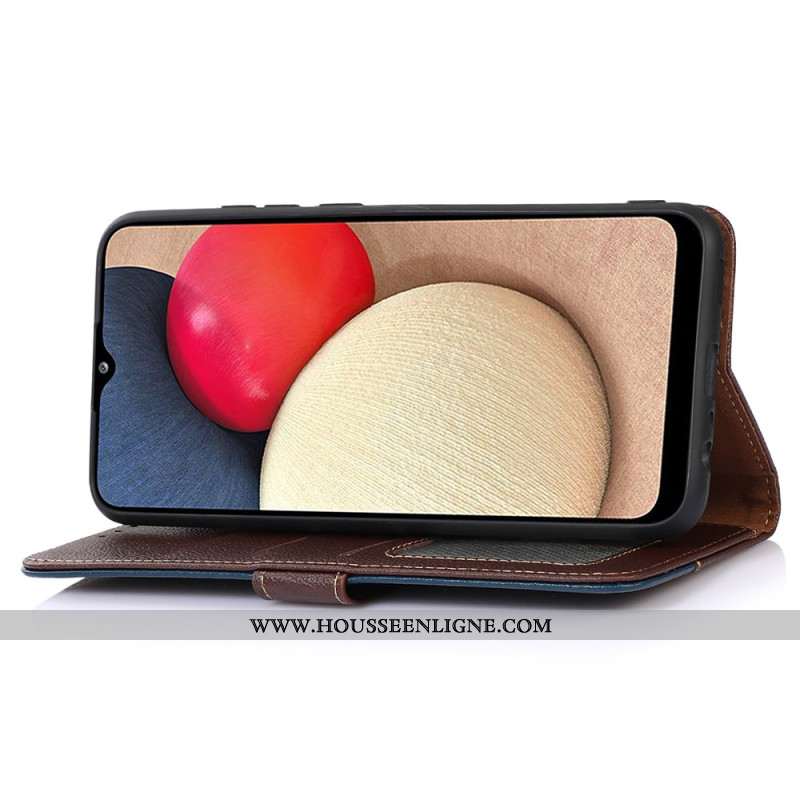 Housse Xiaomi Redmi Note 14 5G Portefeuille RFID Bicolore KHAZNEH