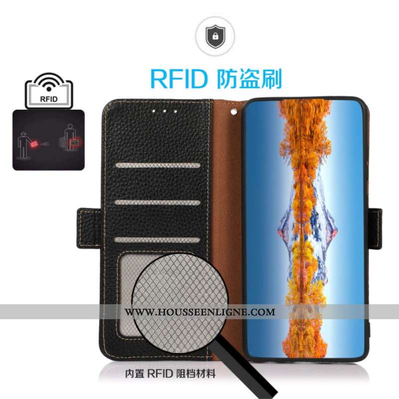 Housse Xiaomi Redmi Note 14 5G Portefeuille RFID KHAZNEH