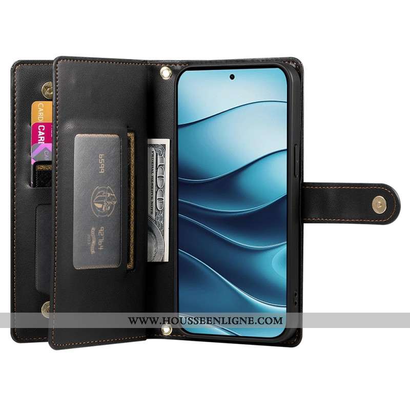 Housse Xiaomi Redmi Note 14 5G Portefeuille avec Lanière et Bandoulière