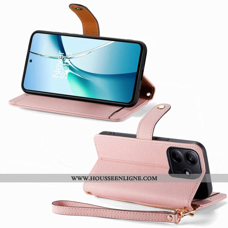 Housse Xiaomi Redmi Note 14 5G RFID avec Portefeuille et Poche Zippée RFID