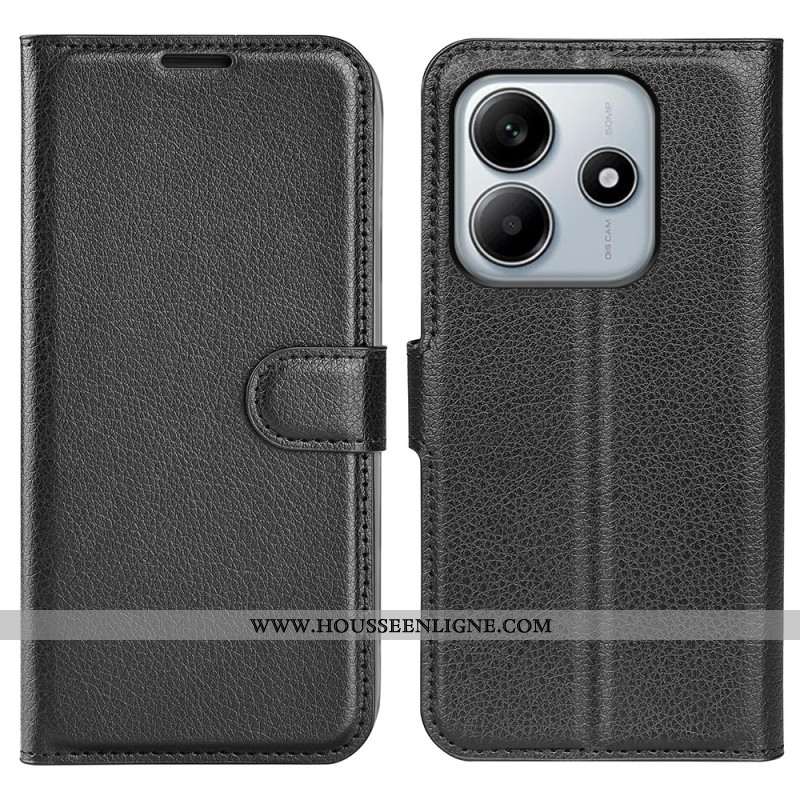 Housse Xiaomi Redmi Note 14 5G Simili Cuir Litchi Classique