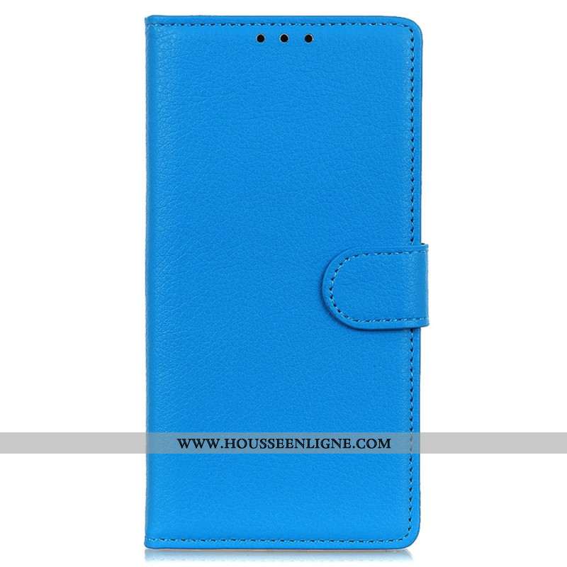 Housse Xiaomi Redmi Note 14 5G Simili Cuir Litchi Traditionnel