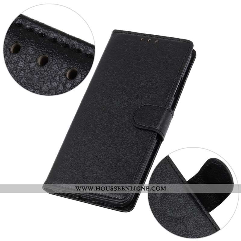 Housse Xiaomi Redmi Note 14 5G Simili Cuir Litchi Traditionnel