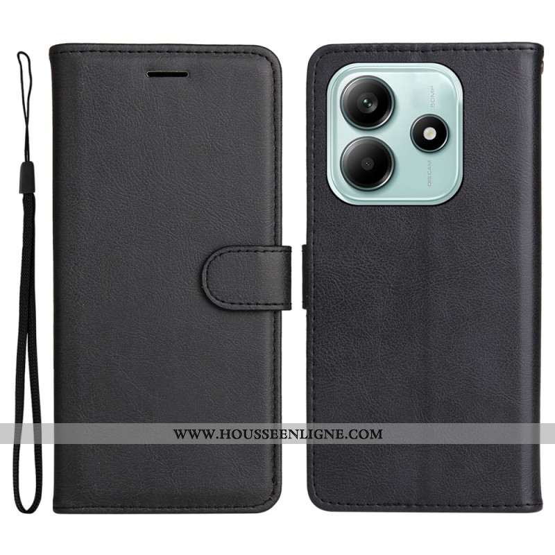 Housse Xiaomi Redmi Note 14 5G Simili Cuir à Lanière