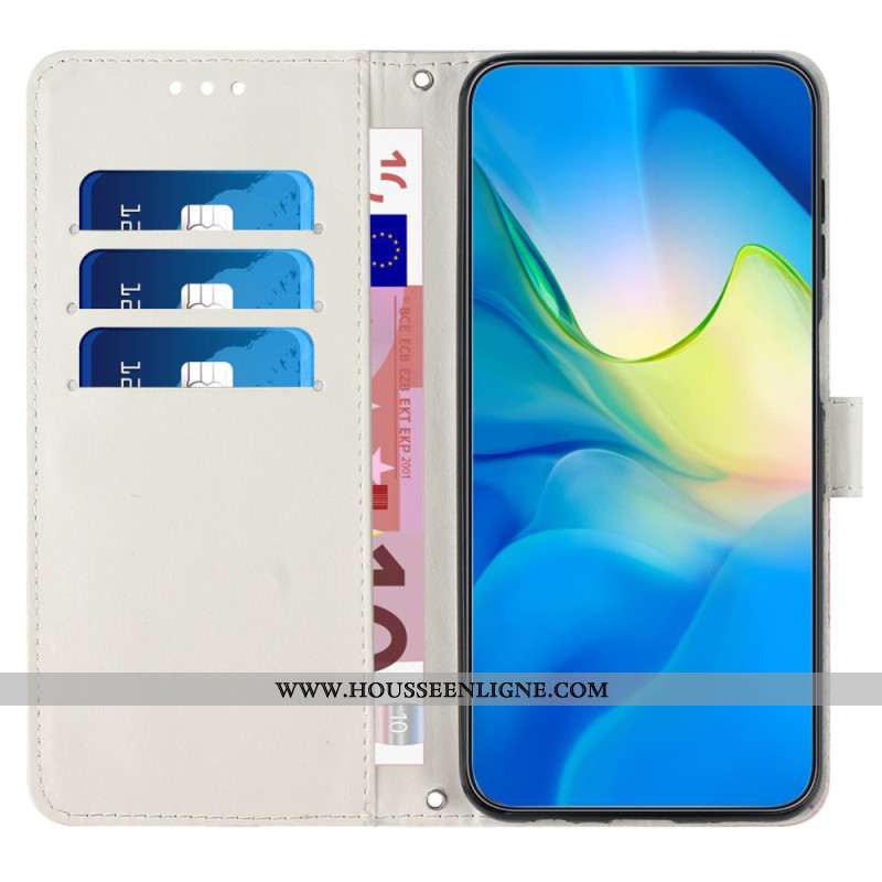 Housse Xiaomi Redmi Note 14 5G Style Marbre à Lanière