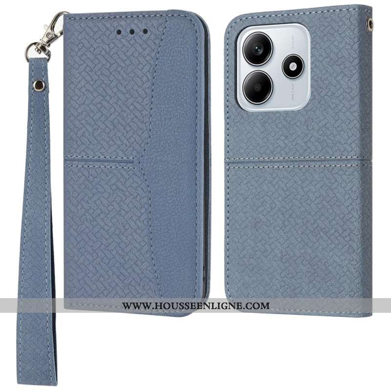 Housse Xiaomi Redmi Note 14 5G Texture Tissée à Lanière