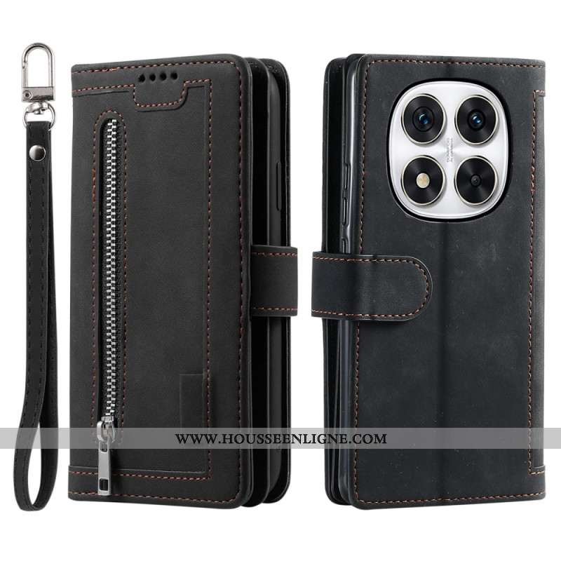 Housse Xiaomi Redmi Note 14 Pro 4G 9 Porte-Cartes à Lanière