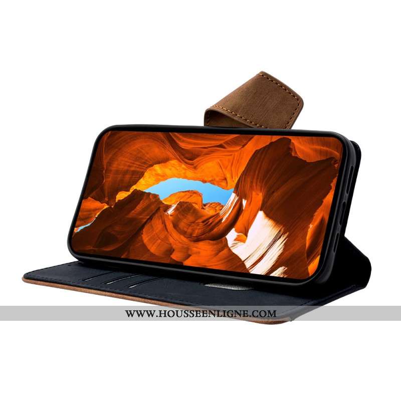 Housse Xiaomi Redmi Note 14 Pro 4G Blocage RFID Effet Daim Bicolore