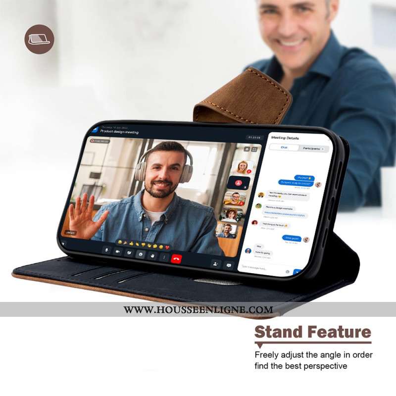 Housse Xiaomi Redmi Note 14 Pro 4G Blocage RFID Effet Daim Bicolore