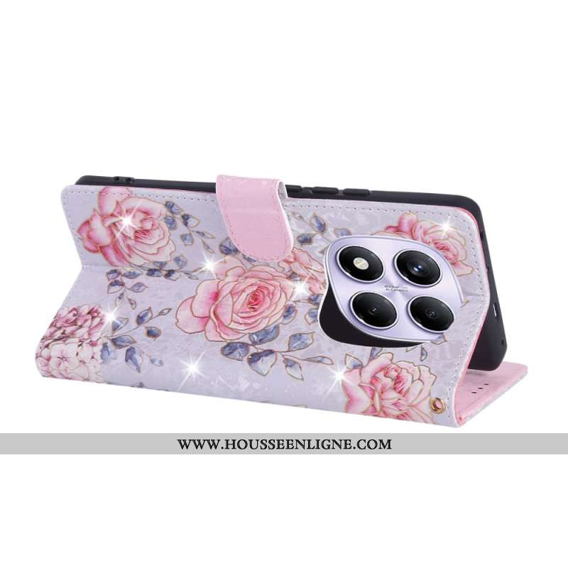 Housse Xiaomi Redmi Note 14 Pro 4G Blocage RFID Fleurettes